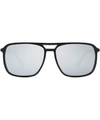 Rectangular Polarized Sunglasses for Men Women Ultra Light Vintage Retro Metal Frame UV400 VL9502 - CE18RQU30OD $32.79