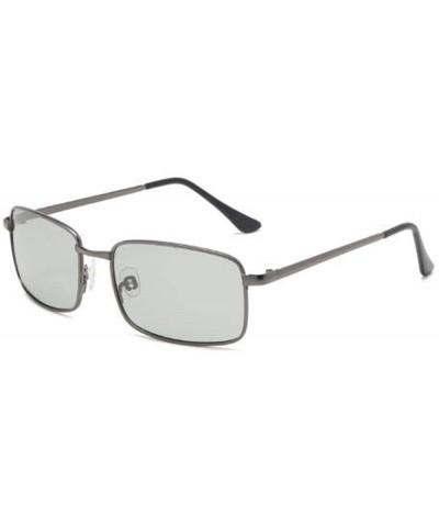 Oversized Men's sunglasses and sunglasses-Silver grey_Brown - C7190MKAHSA $54.72
