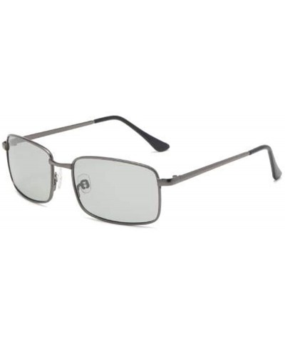 Oversized Men's sunglasses and sunglasses-Silver grey_Brown - C7190MKAHSA $27.71