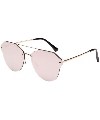 Aviator Metal Edge Frame UV Glasses Sunglasses Men Women Retro Vintage Glasses (Gold) - Gold - C218E4UO0QU $17.82