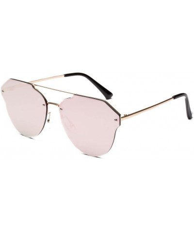 Aviator Metal Edge Frame UV Glasses Sunglasses Men Women Retro Vintage Glasses (Gold) - Gold - C218E4UO0QU $9.72