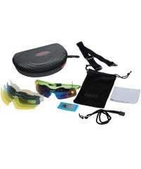 Sport Polarized Sunglasses Interchangeable Cycling Baseball - Yellow - C7184KDSGZM $94.82