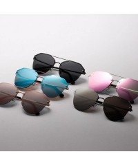 Aviator Metal Edge Frame UV Glasses Sunglasses Men Women Retro Vintage Glasses (Gold) - Gold - C218E4UO0QU $9.72