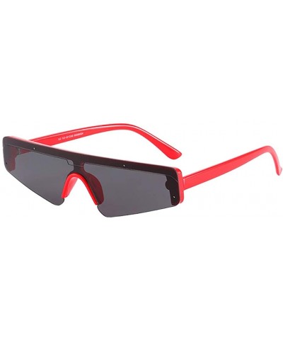 Sport Polarized Sunglasses for Women Men Vintage Frame 100% Protection Sport Driving Eyewear - Red - CT18OQEHRD6 $19.27