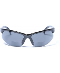 Wrap The Wind Breaker" Sport Wrap Polarized Bifocal Sunglasses for Men and Women - Black - CA18CXCEG0S $17.79