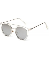 Aviator New Lady Round Simple Sunglasses Men Women Dazzle Glasses Luxury Mirror Classic Retro Metal Vintage Tiny Sun - 1 - CK...