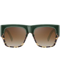 Wrap Flat Top Square Sunglasses for Women Fashion Shades with UV Protection WS97278 - Green+leopard - CE196QOR8NZ $8.21