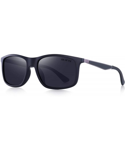 Rectangular Unisex Ultra-light Series Sports Polarized Sunglasses TR90 Legs O8161 - Gray - CB18H30YXZX $28.60