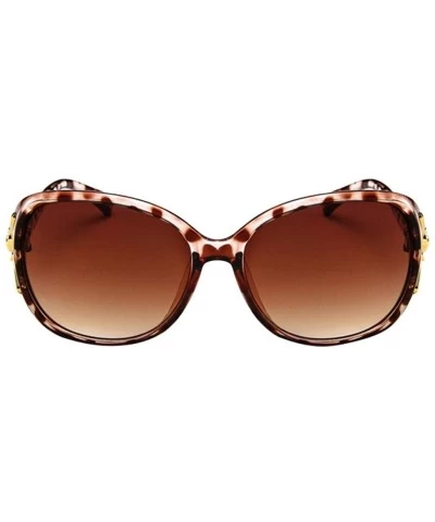 Square Vintage Sunglasses for Women Men Classic Retro Designer Style Eyewear Casual UV400 Sunglasses - Brown - CB190G38COM $9.84