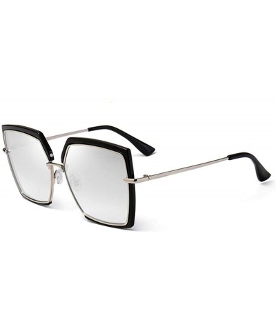 Square Ladies Sunglasses Cat Eyes Personality Big Brand Sunglasses Square Sunglasses - CK18XCY44MG $78.53