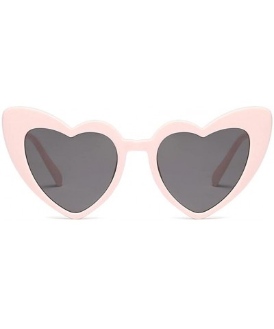 Cat Eye Women Goggle Heart Sunglasses Vintage Cat Eye Mod Style Retro Eyewear - C3 - CI18CG06H9O $14.72