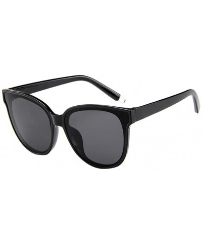 Cat Eye Glasses Fashion Womens Ladies Designer Oversized Flat Top Cat Eye Mirrored Sunglasses(D) - D - CW195WIXT4I $20.43