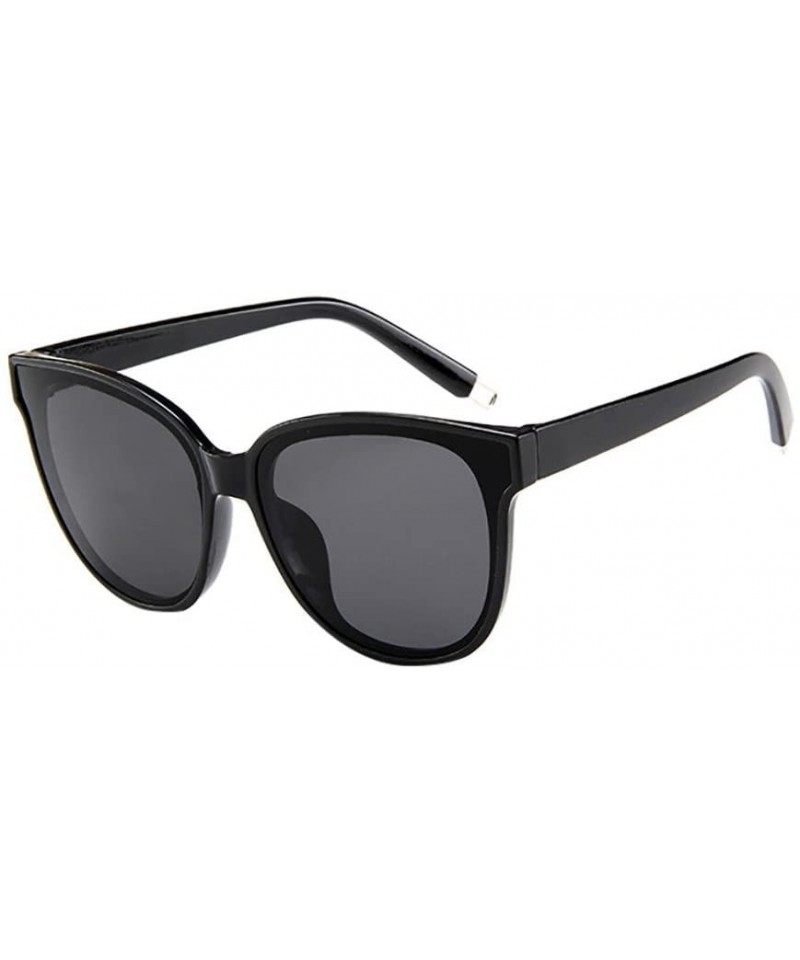 Cat Eye Glasses Fashion Womens Ladies Designer Oversized Flat Top Cat Eye Mirrored Sunglasses(D) - D - CW195WIXT4I $9.68