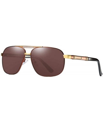 Aviator Polarized sunglasses Classic RETRO SUNGLASSES for men driving Sunglasses outdoors - D - C818Q6ZN3W5 $25.87