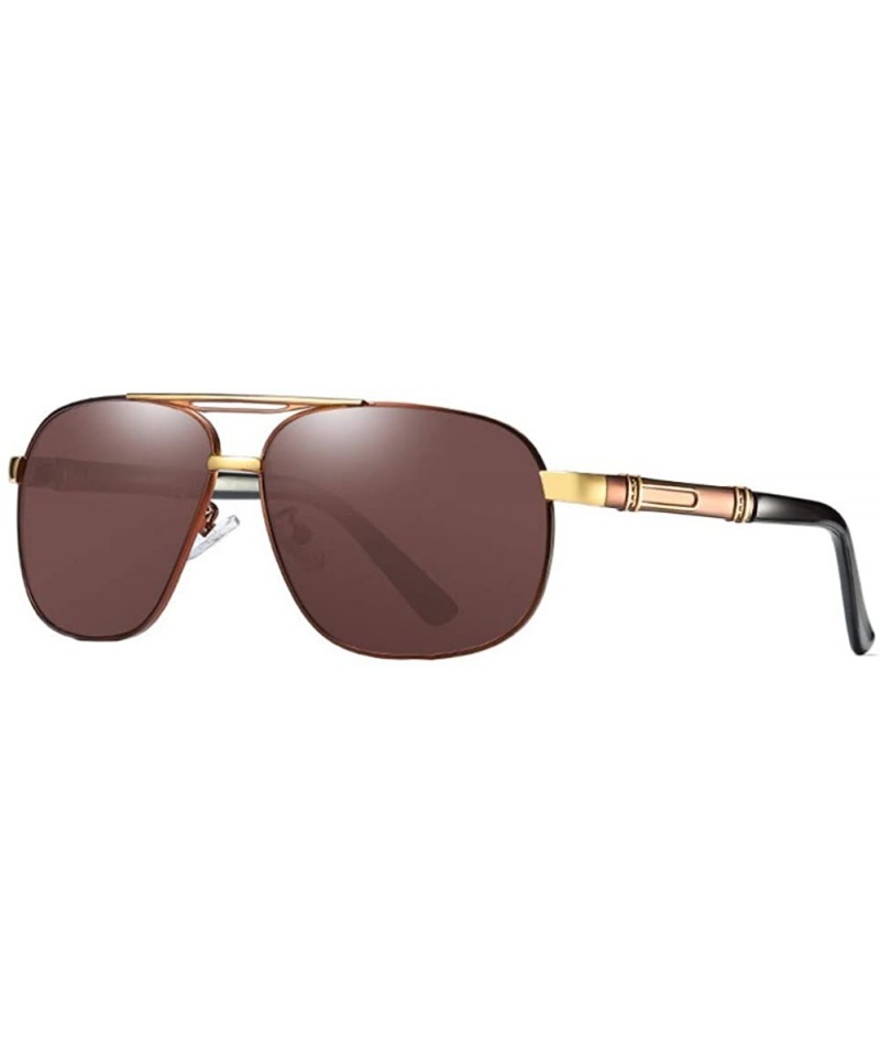 Aviator Polarized sunglasses Classic RETRO SUNGLASSES for men driving Sunglasses outdoors - D - C818Q6ZN3W5 $25.87