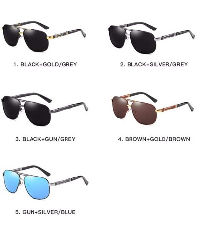 Aviator Polarized sunglasses Classic RETRO SUNGLASSES for men driving Sunglasses outdoors - D - C818Q6ZN3W5 $25.87