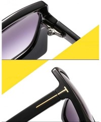 Oversized Oversize Leopard Print Square Sunglasses For Women Vintage Retro Sun Galsses Men Luxury Brand - C6 - CM197ZS85HL $8.71