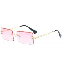 Semi-rimless Vintage Square Sunglasses Women Designer Retro Small Sun Glasses UV400 Purple Eyewear Lunette De Soleil Femme - ...
