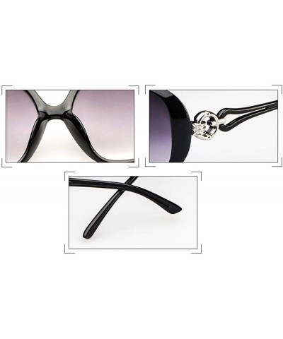 Oval Women Fashion Oval Shape UV400 Framed Sunglasses Sunglasses - Black - CS197NL3M90 $10.75