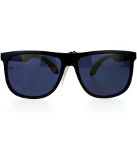 Square KUSH Sunglasses Thin Square Frame Rubber End Temple Matte Black - Black Yellow - CT188OT09YX $12.98