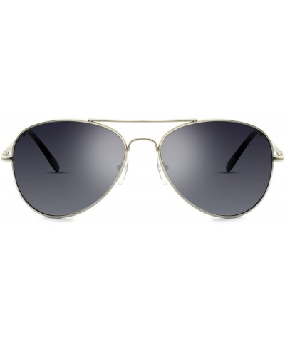 Round Stylish Polarized Sunglasses 100% UV Protection For Women - C1- Silver - C318GNRRK7C $10.53