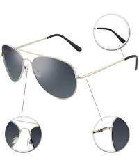 Round Stylish Polarized Sunglasses 100% UV Protection For Women - C1- Silver - C318GNRRK7C $10.53