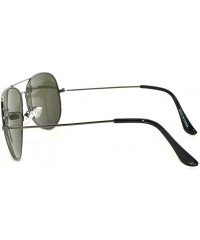 Aviator Classic Aviator Style Colored Lens Sunglasses Metal Frame - \ Gun Frame - CA11T4W58G3 $8.57