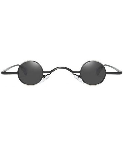 Round Fashion Round Shape Man Women Hip Hop Sunglasses Glasses Shades Vintage Retro - Black - CJ196ITHDAR $10.01