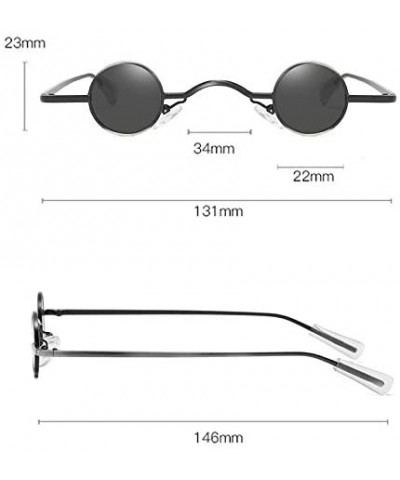 Round Fashion Round Shape Man Women Hip Hop Sunglasses Glasses Shades Vintage Retro - Black - CJ196ITHDAR $10.01