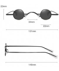 Round Fashion Round Shape Man Women Hip Hop Sunglasses Glasses Shades Vintage Retro - Black - CJ196ITHDAR $10.01