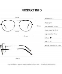 Aviator Photochromic Metal Sunglasses for Men Women Polarized Lens - C1-black+gun - CB18TZIK4A3 $20.80