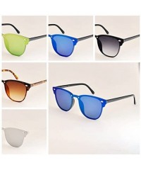 Square Rimless Sunglasses For Women Men Futuristic Designer Retro UV400 Lens - C018EQWUOO6 $7.75