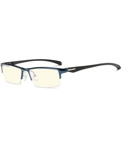 Semi-rimless Blue Light Blocking-Anti-UV Computer Glasses Frame Al-Mg Half Frame Anti-blue-rays Goggles - Blue - CM189IX4773 ...