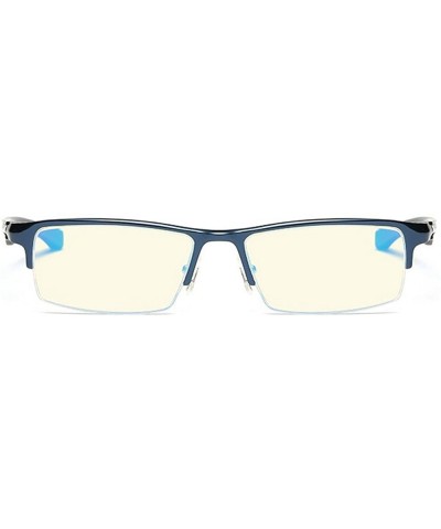 Semi-rimless Blue Light Blocking-Anti-UV Computer Glasses Frame Al-Mg Half Frame Anti-blue-rays Goggles - Blue - CM189IX4773 ...