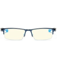 Semi-rimless Blue Light Blocking-Anti-UV Computer Glasses Frame Al-Mg Half Frame Anti-blue-rays Goggles - Blue - CM189IX4773 ...