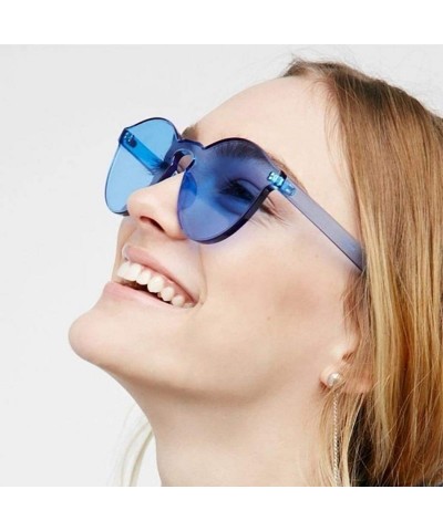 Round Unisex Fashion Candy Colors Round Outdoor Sunglasses Sunglasses - Dark Blue - CZ199KAXXZN $12.73