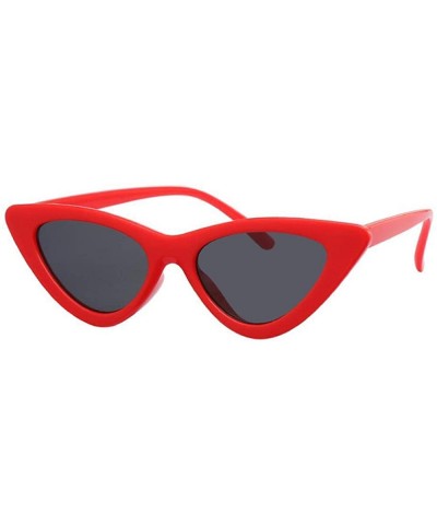 Cat Eye New Cat Eye Sunglasses Women Fashion Ladies Vintage Luxury Sun Black Red - White Blue - CL18XAKOY7C $10.06