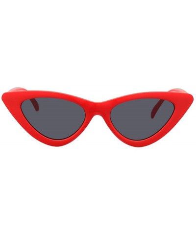 Cat Eye New Cat Eye Sunglasses Women Fashion Ladies Vintage Luxury Sun Black Red - White Blue - CL18XAKOY7C $10.06