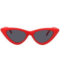 Cat Eye New Cat Eye Sunglasses Women Fashion Ladies Vintage Luxury Sun Black Red - White Blue - CL18XAKOY7C $10.06