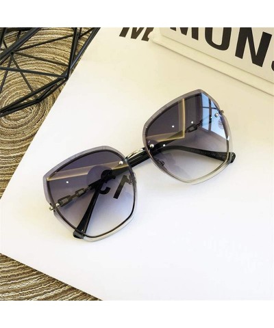 Square High Qulity Women RimlSquare Sunglasses Metal 2019 Shades Fashion Luxury Sexy Female Ladies Brown Eyewear - C2199CNSAK...