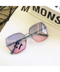 Square High Qulity Women RimlSquare Sunglasses Metal 2019 Shades Fashion Luxury Sexy Female Ladies Brown Eyewear - C2199CNSAK...