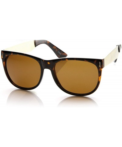 Wayfarer Designer Inspired Classic Wayfarer Sunglasses w/Metal Arms (Tortoise) - CD11C41RJKJ $19.69