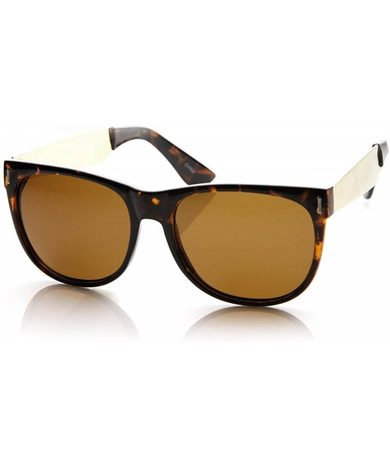 Wayfarer Designer Inspired Classic Wayfarer Sunglasses w/Metal Arms (Tortoise) - CD11C41RJKJ $8.73
