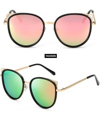 Cat Eye Women Cat Eye Mirrored Polarized Sunglasses Polarized UV400 Protection Stylish Eyewear for Outdoor - CM192DDRKDM $13.32