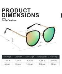 Cat Eye Women Cat Eye Mirrored Polarized Sunglasses Polarized UV400 Protection Stylish Eyewear for Outdoor - CM192DDRKDM $13.32