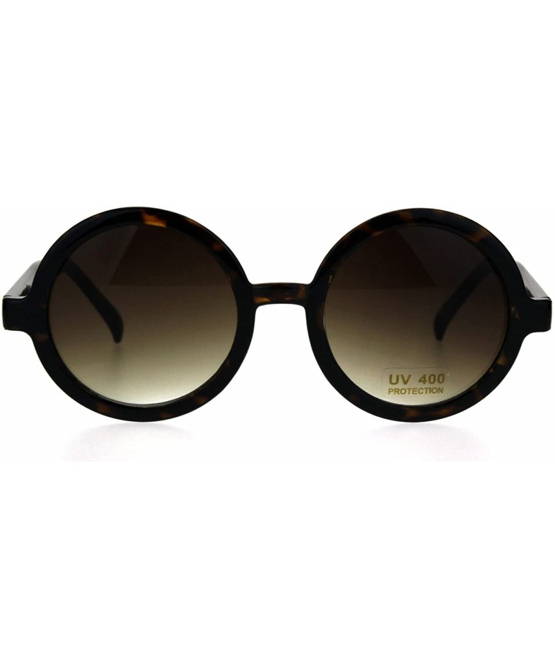 Aviator Round Circle Lens Wizard Plastic Mod Fashion Sunglasses - Tortoise - CA18637QI0Q $20.31
