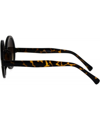 Aviator Round Circle Lens Wizard Plastic Mod Fashion Sunglasses - Tortoise - CA18637QI0Q $20.31