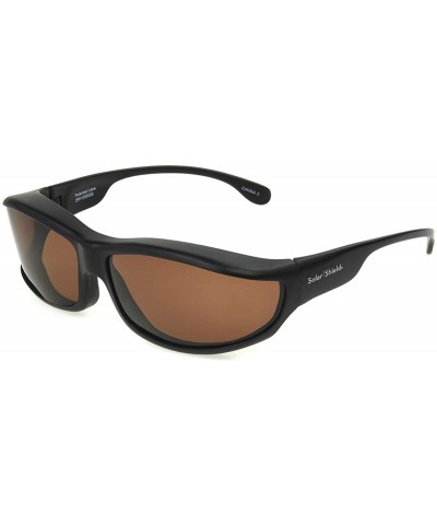 Shield Women's Solar Shield-zion Panorama Fits Over Sunglasses - Black/Amber - CZ196EN5WSM $22.75