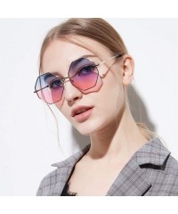 Rimless Rimless Irregular Sunglasses Lightweight Composite-UV400 Lens Glasses - Black - CL1903ACGEM $11.14