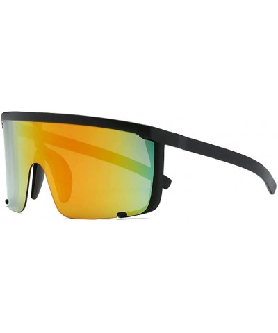 Rimless Men Women Oversized Shield Visor Sunglasses One Peice Big Frame Goggles Sun Glasses - Style 1 - C918W06ZXNY $14.15